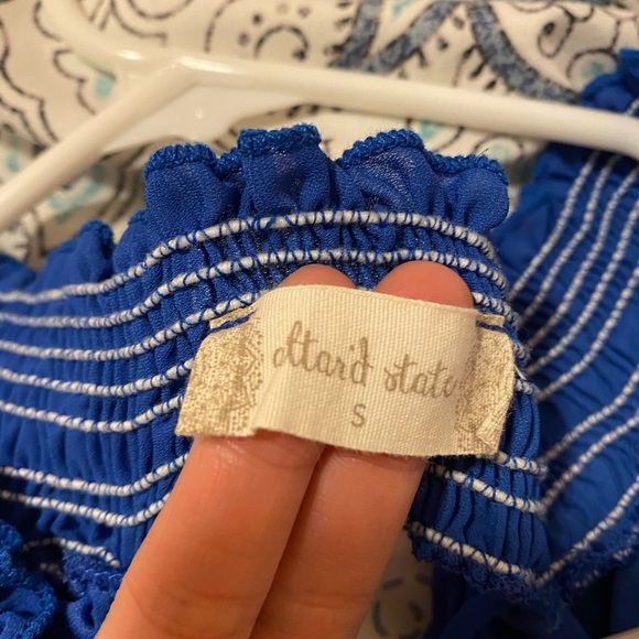 Altar’d State Romper Royal Blue Ruffle - Picture 6 of 6